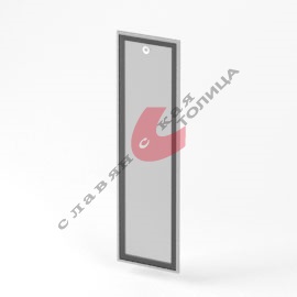 Дверь стеклянная в алюминиевой рамке О-ФС-1418