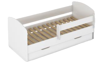 Детская кровать-трансформер с выдвижным ящиком 2042*1000*655, белый
